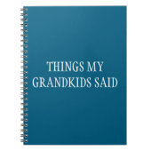 Kleinkinderen Grappige dingen die ze zeiden voor g Notitieboek (Voorkant)