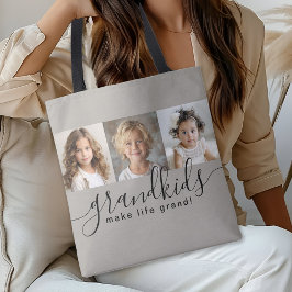 Kleinkinderen maken het leven Grand 3 Photo Collag Tote Bag