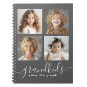 Kleinkinderen Maken Het Leven Grand 4 Foto Collage Notitieboek (Voorkant)