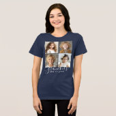Kleinkinderen maken het leven Grand 4 Photo Collag Tri-Blend Shirt (Voorkant volledig)