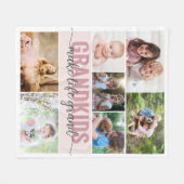 Kleinkinderen maken het leven Grand 7 fotocollage Fleece Deken (Voorkant (Horizontaal))