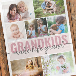 Kleinkinderen maken het leven Grand 7 fotocollage Fleece Deken
