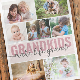 Kleinkinderen maken het leven Grand 7 fotocollage Fleece Deken