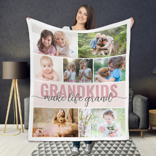 Kleinkinderen maken het leven Grand 7 fotocollage Fleece Deken