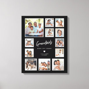 Kleinkinderen maken het leven grand Custom 12 foto Canvas Afdruk