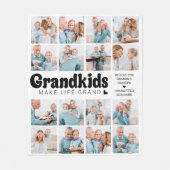 Kleinkinderen maken het leven Grand Custom 16 Phot Fleece Deken (Voorkant)