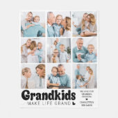 Kleinkinderen maken het leven Grand Custom 8 Photo Fleece Deken (Voorkant)
