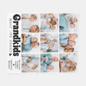 Kleinkinderen maken het leven Grand Custom 8 Photo Fleece Deken (Voorkant (Horizontaal))