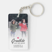 Kleinkinderen maken het leven Grand Elegant Foto O Sleutelhanger (achterkant)