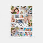 KLEINKINDEREN MAKEN HET LEVEN GRAND Grandma 19 Fot Fleece Deken (Voorkant)