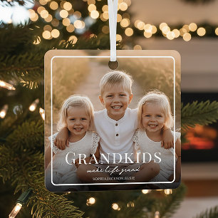 Kleinkinderen maken het leven grand Grootouder 2 f Metalen Ornament