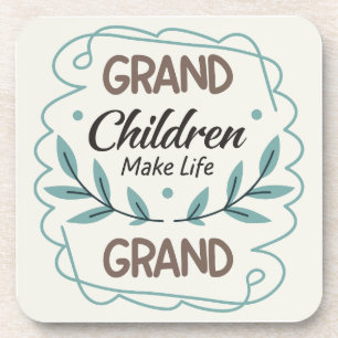 Kleinkinderen maken het leven grand Handlettered c Bier Onderzetter