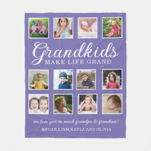 Kleinkinderen maken het leven Grand Quote 12 Foto Fleece Deken