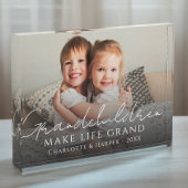 Kleinkinderen maken het leven Grand Quote Keepsake Fotoblokken