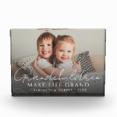 Kleinkinderen maken het leven Grand Quote Keepsake Fotoblokken (Voorkant)