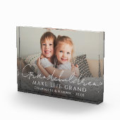 Kleinkinderen maken het leven Grand Quote Keepsake Fotoblokken (Rechts)