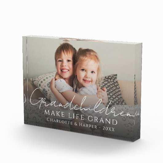 Kleinkinderen maken het leven Grand Quote Keepsake Fotoblokken (Rechts)