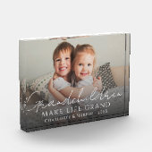 Kleinkinderen maken het leven Grand Quote Keepsake Fotoblokken (Links)