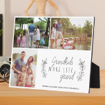 Kleinkinderen maken het leven groot fotocollage ci fotoplaat<br><div class="desc">Familie foto collage met een doordachte bewerkbare quote "kleinkinderen maken het leven groot" het maken van een elegant en schattig aandenken cadeau voor grootouders op een verjaardag,  Vaderdag,  of Moederdag. Grootouders Dag of Kerstmis.</div>