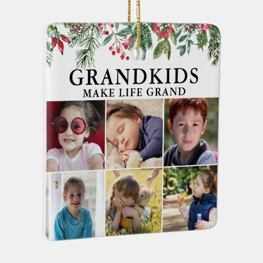 Kleinkinderen maken het leven groot kerstversierin keramisch ornament (Rechts)