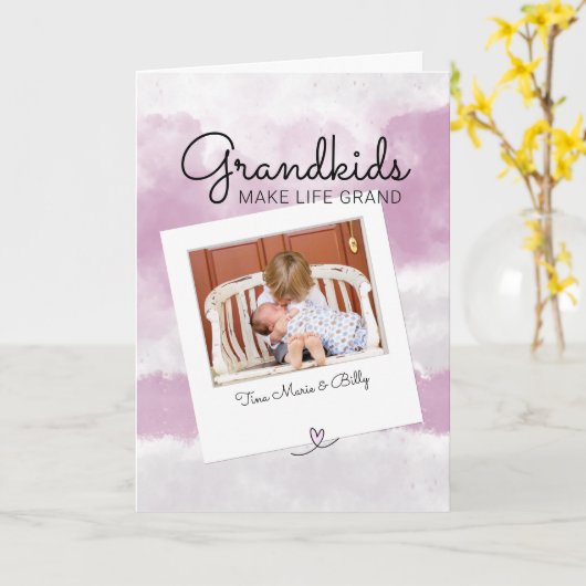 Kleinkinderen maken het leven groot Moederdag kaar Kaart (Gele Bloem)