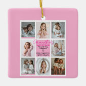 Kleinkinderen Maken Het Leven Grootmoeder 8-Foto C Keramisch Ornament (Voorkant)