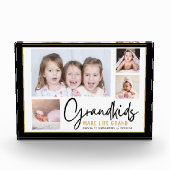 Kleinkinderen maken het leven Grootouders 4 Afbeel Fotoblokken (Voorkant)