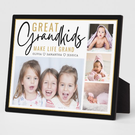 Kleinkinderen maken het leven Grootouders 4 Foto Fotoplaat (Zijkant)