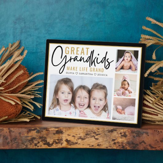 Kleinkinderen maken het leven Grootouders 4 Foto Fotoplaat (Zijkant)