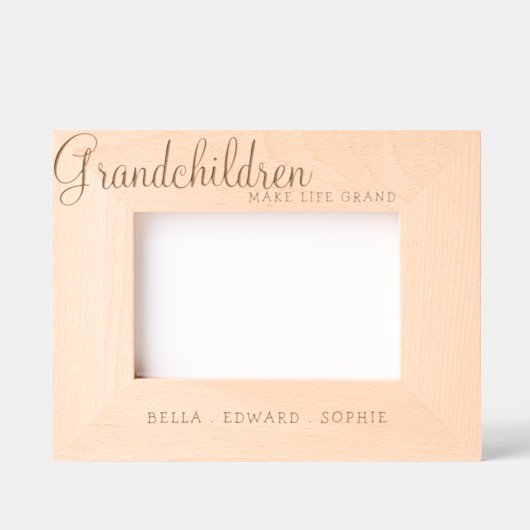 Kleinkinderen maken het leven groots | Foto Gegraveerde Lijstjes (Voorkant)