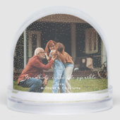 Kleinkinderen Maken Het Leven Sparkle Custom Photo Sneeuwbol (Voorkant)