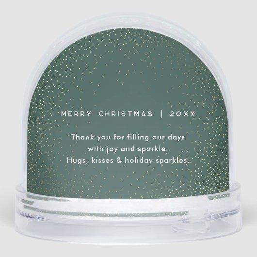 Kleinkinderen Maken Het Leven Sparkle Custom Photo Sneeuwbol (Achterkant)