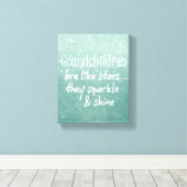 Kleinkinderen Sterren Quote Canvas Afdruk (Insitu (Houten vloer))