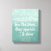 Kleinkinderen Sterren Quote Canvas Afdruk (Voorkant)