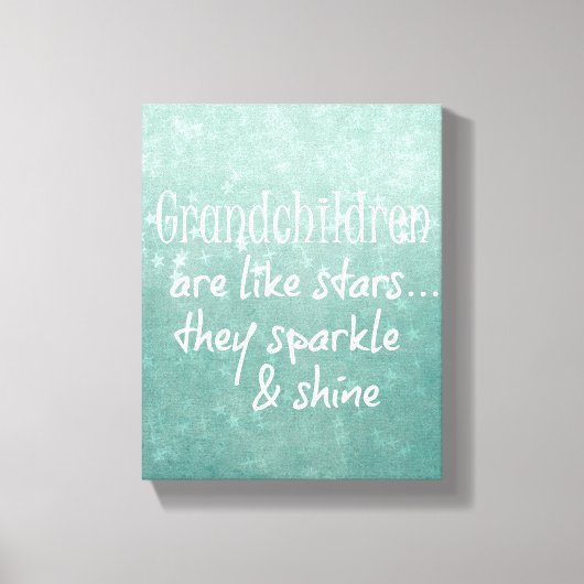 Kleinkinderen Sterren Quote Canvas Afdruk (Voorkant)