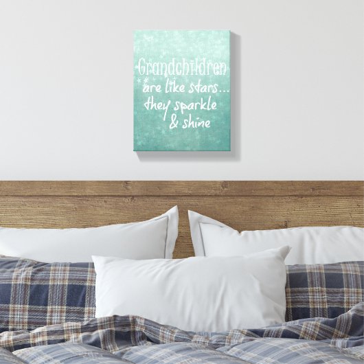 Kleinkinderen Sterren Quote Canvas Afdruk (Insitu (Slaapkamer))