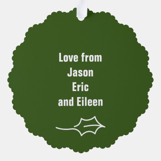 Kleinkinderen van grootouders ornament kaart (Achterkant)