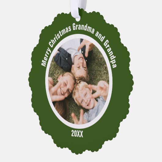 Kleinkinderen van grootouders ornament kaart (Links)