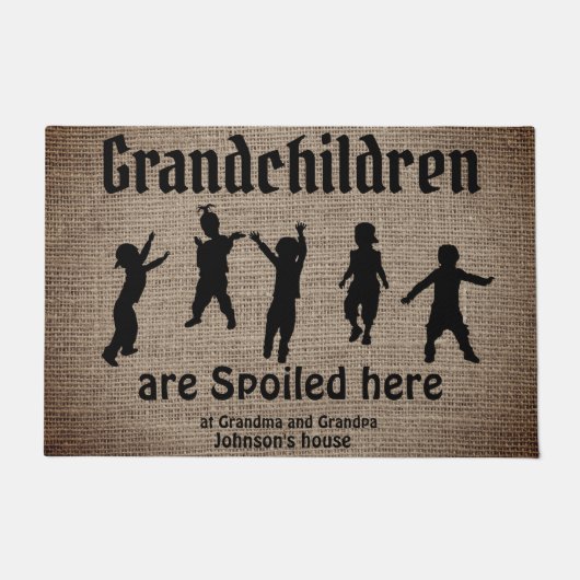 Kleinkinderen zijn hier verwend deurmat (Voorkant)