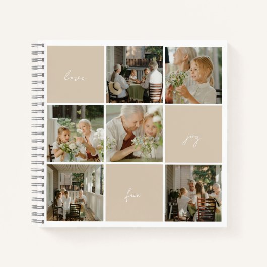 Kleinkinderen's Joy | Fotocollage | Mocha Notitieboek (Voorkant)