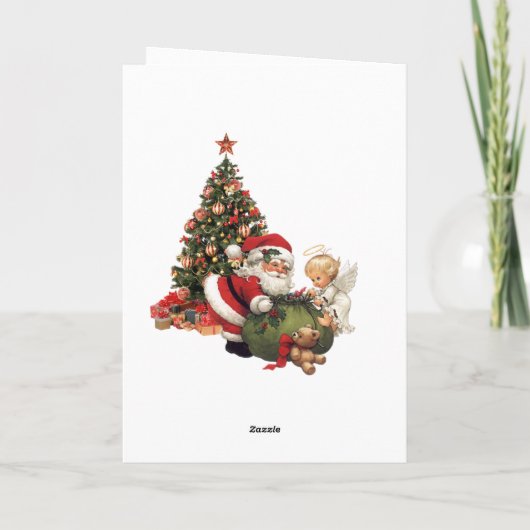 Kleinkind's Naam Sinterklaas Kerstmis Feestdagen Kaart (Achterkant)