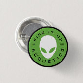 Kleinknoppen Alien head Acoustics zwart Ronde Button 3,2 Cm (Voorkant /achterkant)