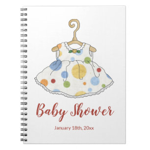Kleinmeisje-dress - Baby shower Notitieboek