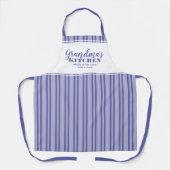 Kleinmoeders Keuken Moderne Cute Periwinkle Schort (Voorkant)