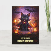 Kleinneef of achterneef Fijne Halloween Kaart (Voorkant)