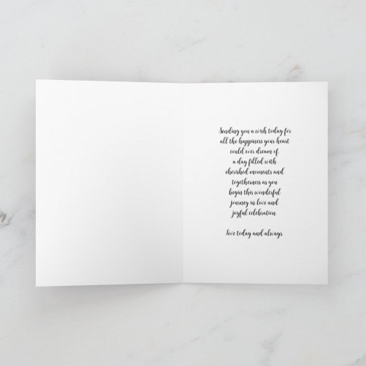 Kleinnige trouwdag gefeliciteerd kaart (Binnen)