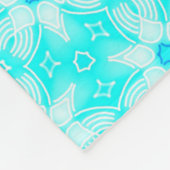 Kleinpolaire, turkooizen en witte omslag fleece deken (Hoek)
