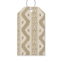 Kleinschalige Tan Ikat op Crème