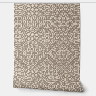 Kleinschalige Taupe Abstract Geometrisch Mozaïek Behang