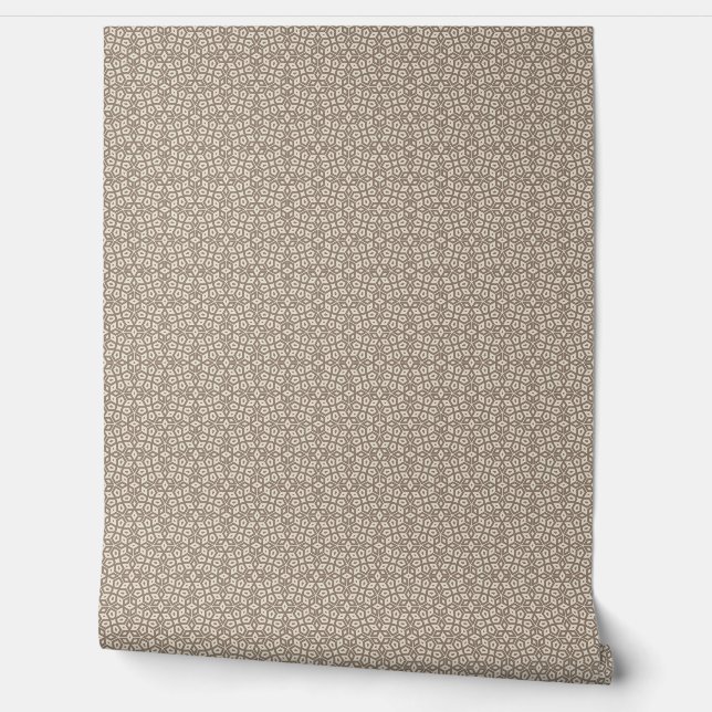 Kleinschalige Taupe Abstract Geometrisch Mozaïek Behang (Afrollen)